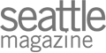 The image shows the logo of "Seattle magazine" with the text in a bold, lowercase font.